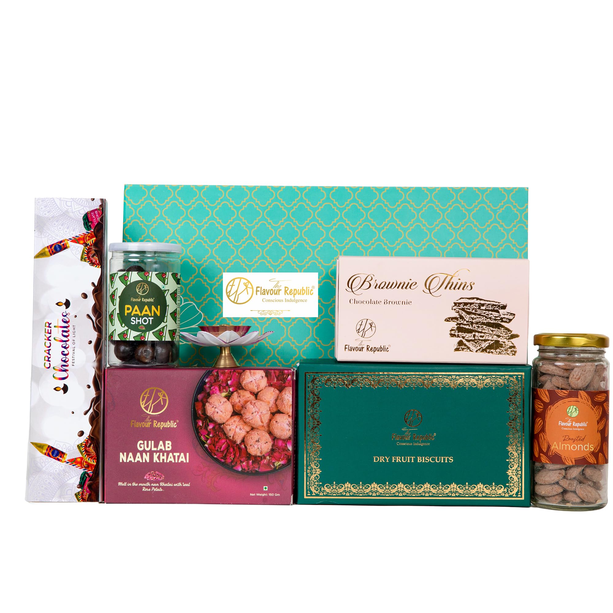 The Flavour Republic Premium Rakhi Gift Box | Healthy Snacks | Perfect for Raksha Bandhan,Birthdays, Anniversaries, Friends, Family & Corporate Gifting | Gourmet Gift Hamper