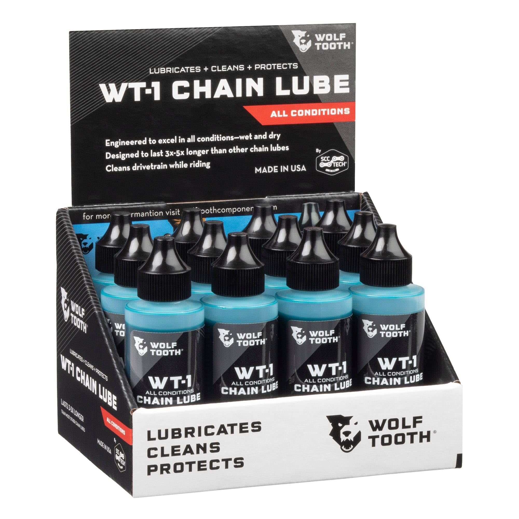 Wolf Tooth WT-1 - Lubrificante per catene da 14,2 g, confezione da 25