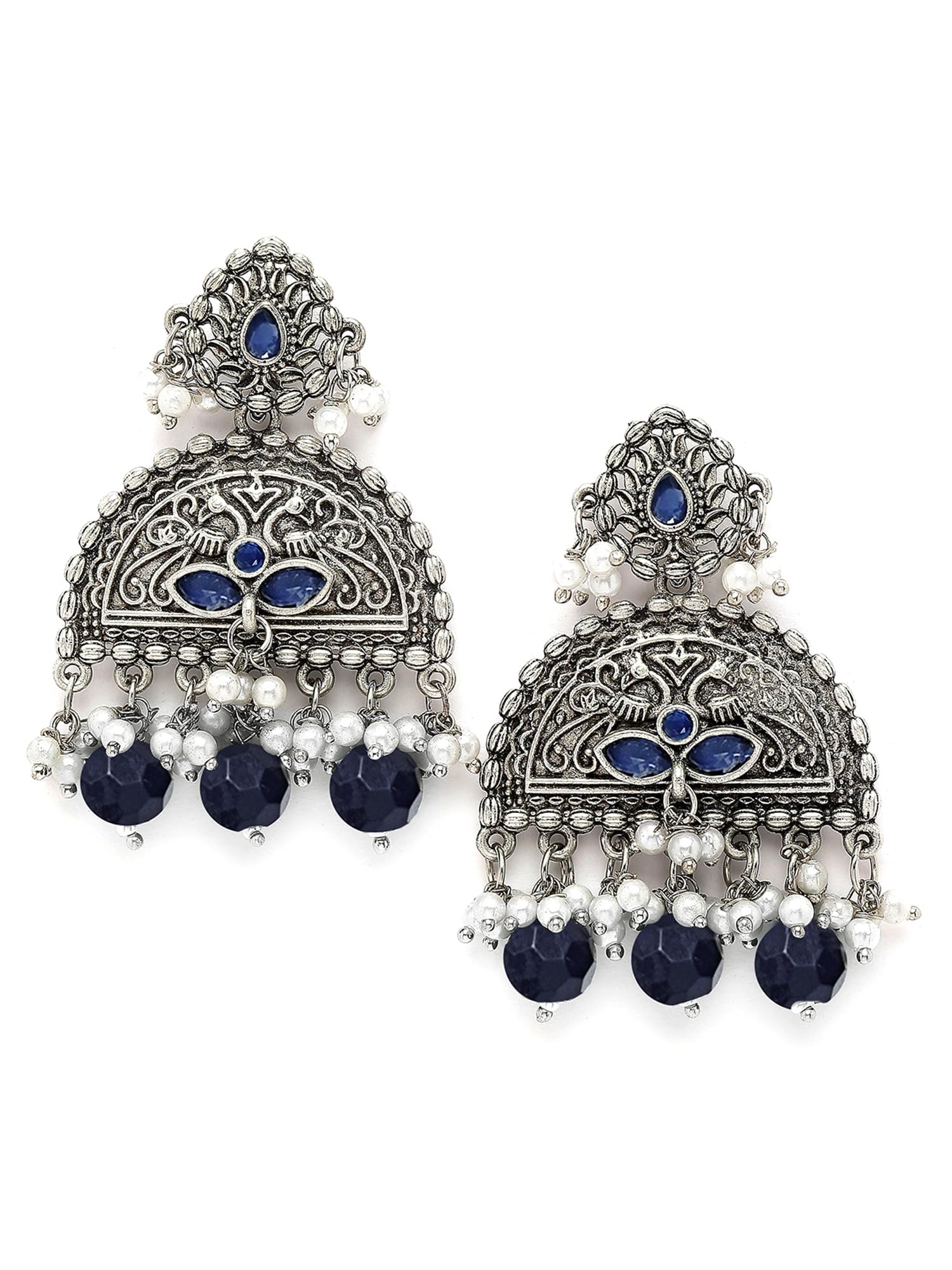 See full amazon price history chart for Karatcart Oxidised Silver Blue Beads Peacock Design Dangler Earrings for Women Karatcart Oxidised Silver Blue Beads Peacock Design Dangler Earrings for Women (B0CJVC9Z4C) Amazon Price History, Amazon Price Tracker
