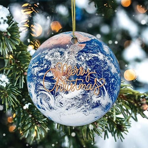 Miniatura 2 de Christmas Keepsake Ornaments Universe and Planets Ceramic Ornament Gifts Ornaments Astronomy Fans Christmas Tree Hanging Ornaments Souvenir Holiday