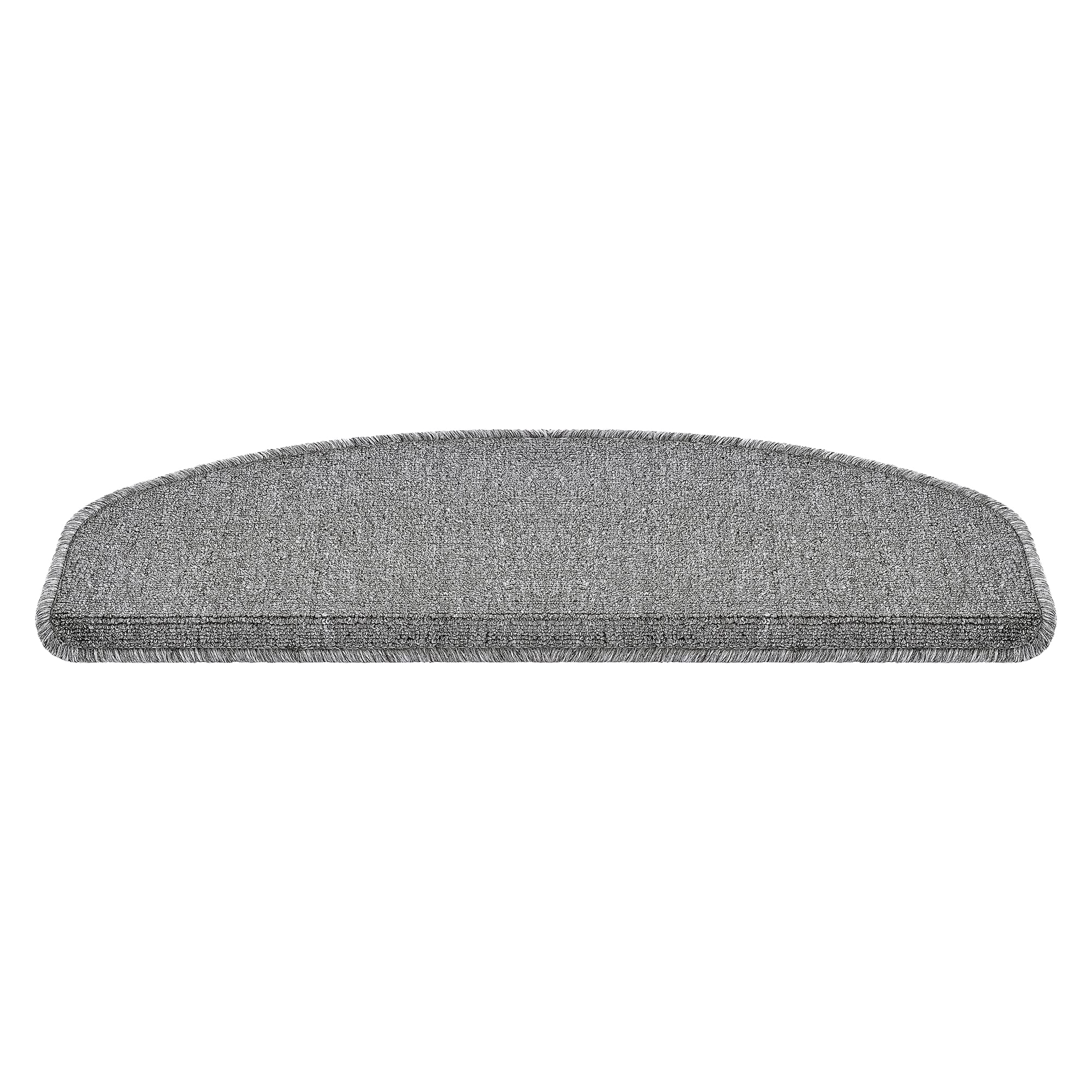 [en.casa] Set da 15 Tappeti Coprigradini per Scale Interne 65 x 24 x 7 cm Antiscivolo con Retro Adesivo - Mezzaluna - Grigio Chiaro