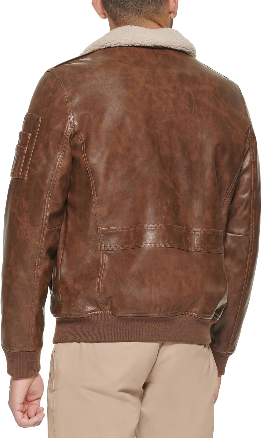 Tommy Hilfiger Men's Faux Leather Bomber Jacket