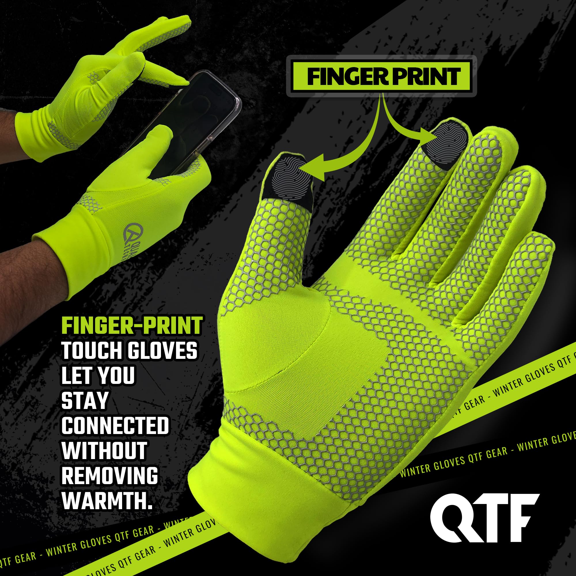 QTF Guantes deportivos ligeros para hombre y mujer, guantes para pantalla táctil, para correr, forro delgado y cálido, para invierno, ciclismo, caminar, ciclismo, deportes, conducción, antideslizantes