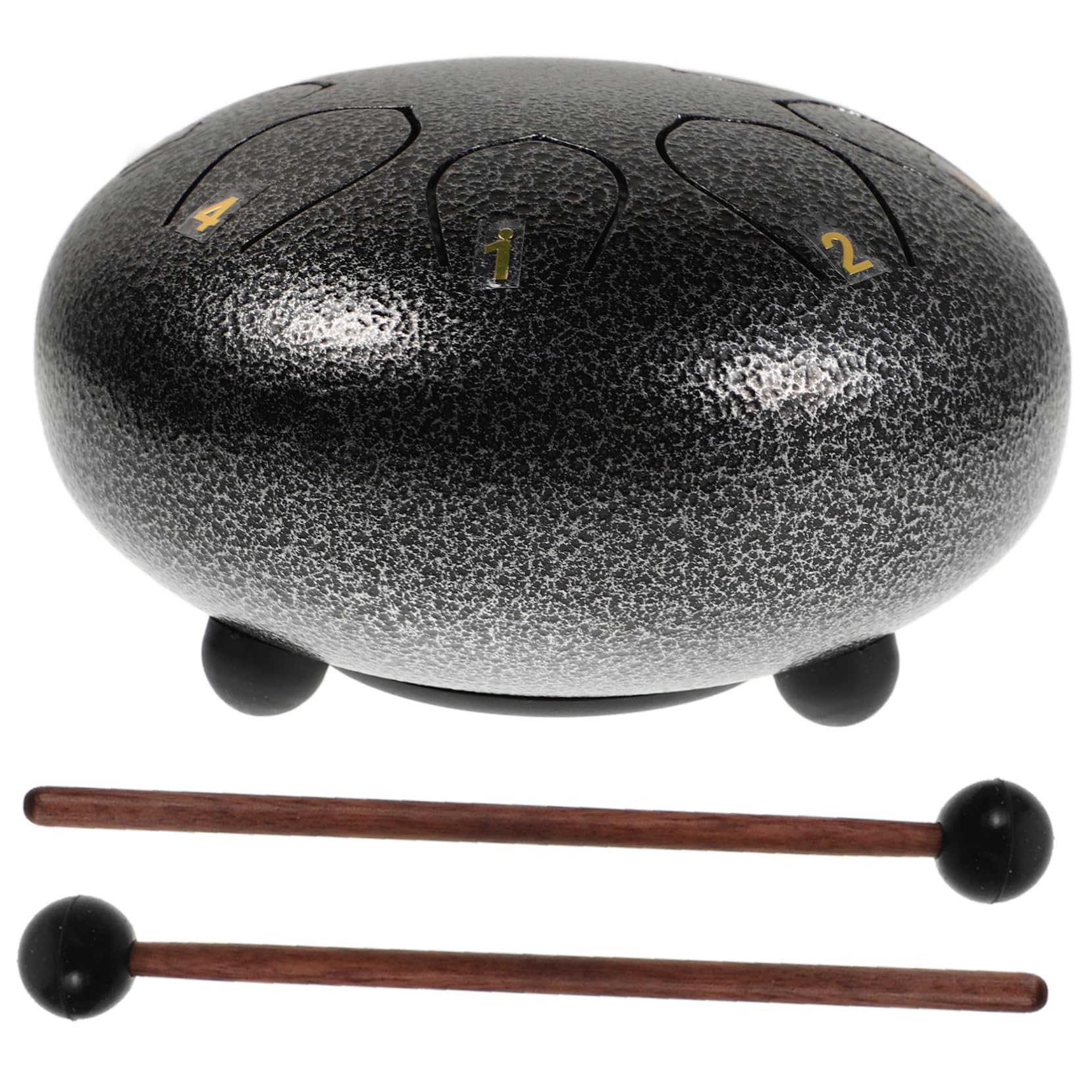 Toddmomy 6-inch Steel Tongue Drum Rain Drum Chakra Tank for Boys and Girls Mallet Music Book Zen Hand for Musical Education