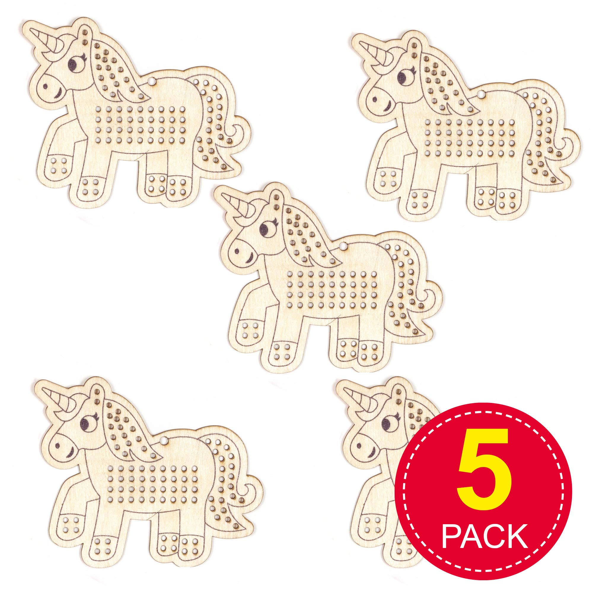 Kit Point De Croix Licorne Baker Ross - Loisir Créatif Enfants - Pack De 5