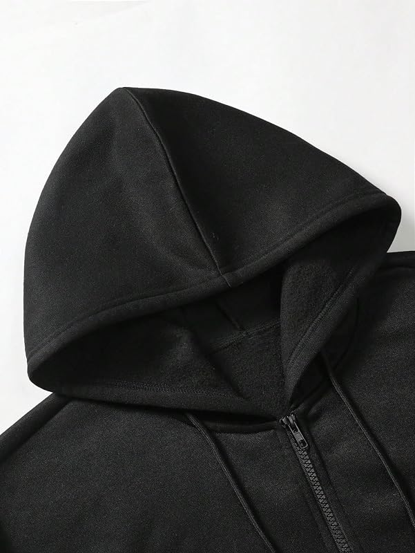SHENHE Men's Zip Up Graphic Hoodie Long Sleeve Drawstring Sweatshirt image 5