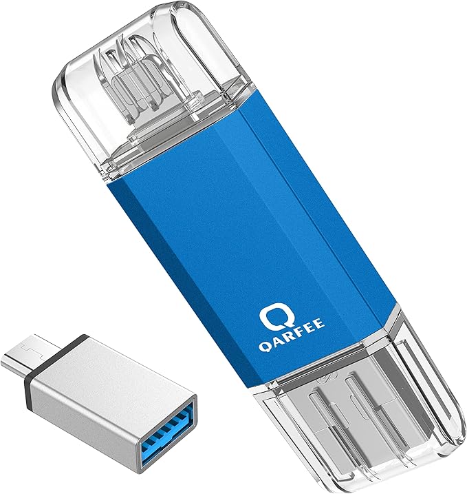 QARFEE Flash Drive Compatible with Phone, Photo Stick 128GB Phone