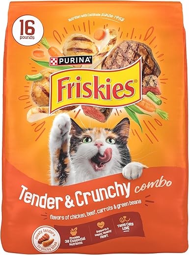 Purina Friskies Dry Cat Food, Tender & Crunchy Combo – 16 lb. Bag