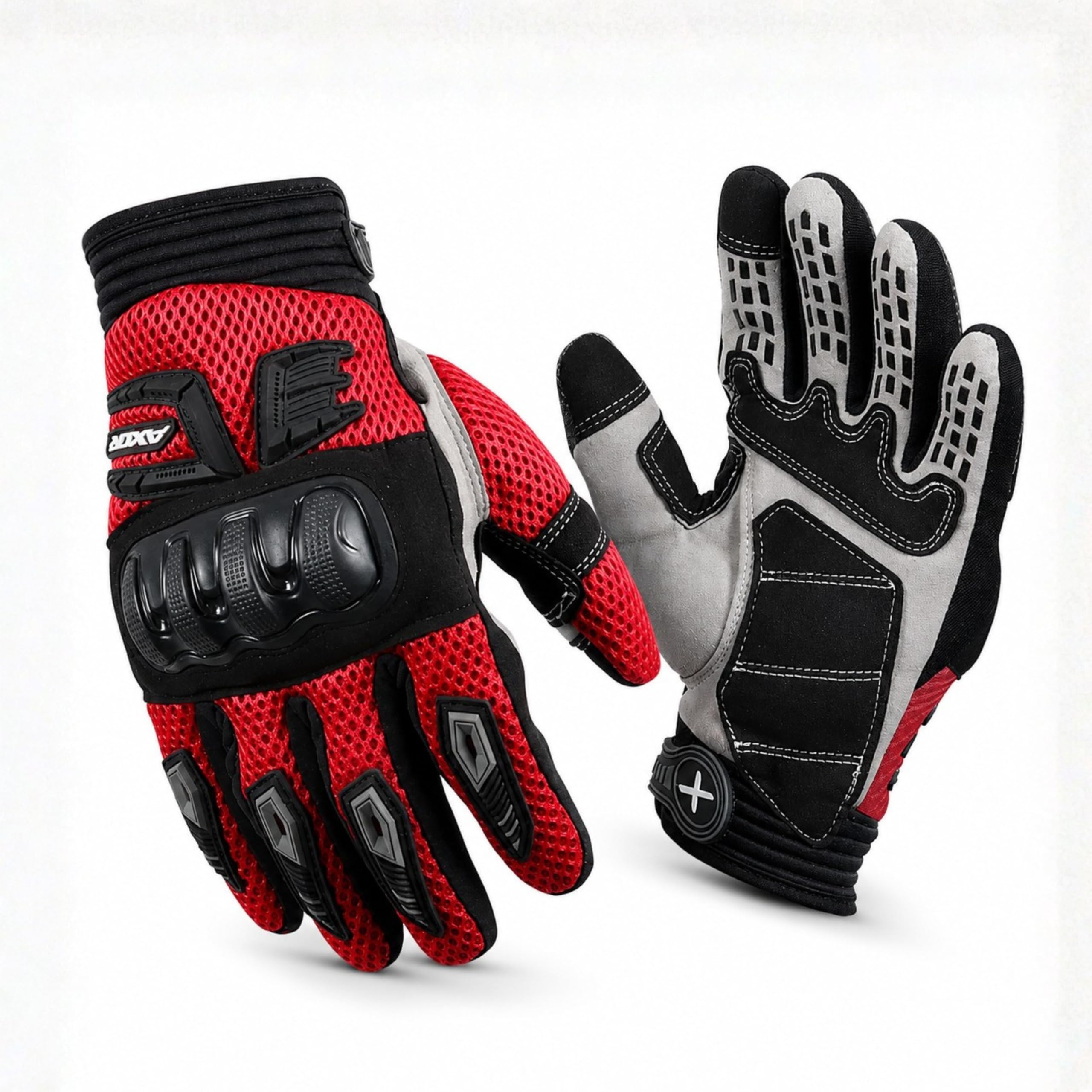 Axor Airstream Pro Riding Gloves, Black Red, M - Image 1