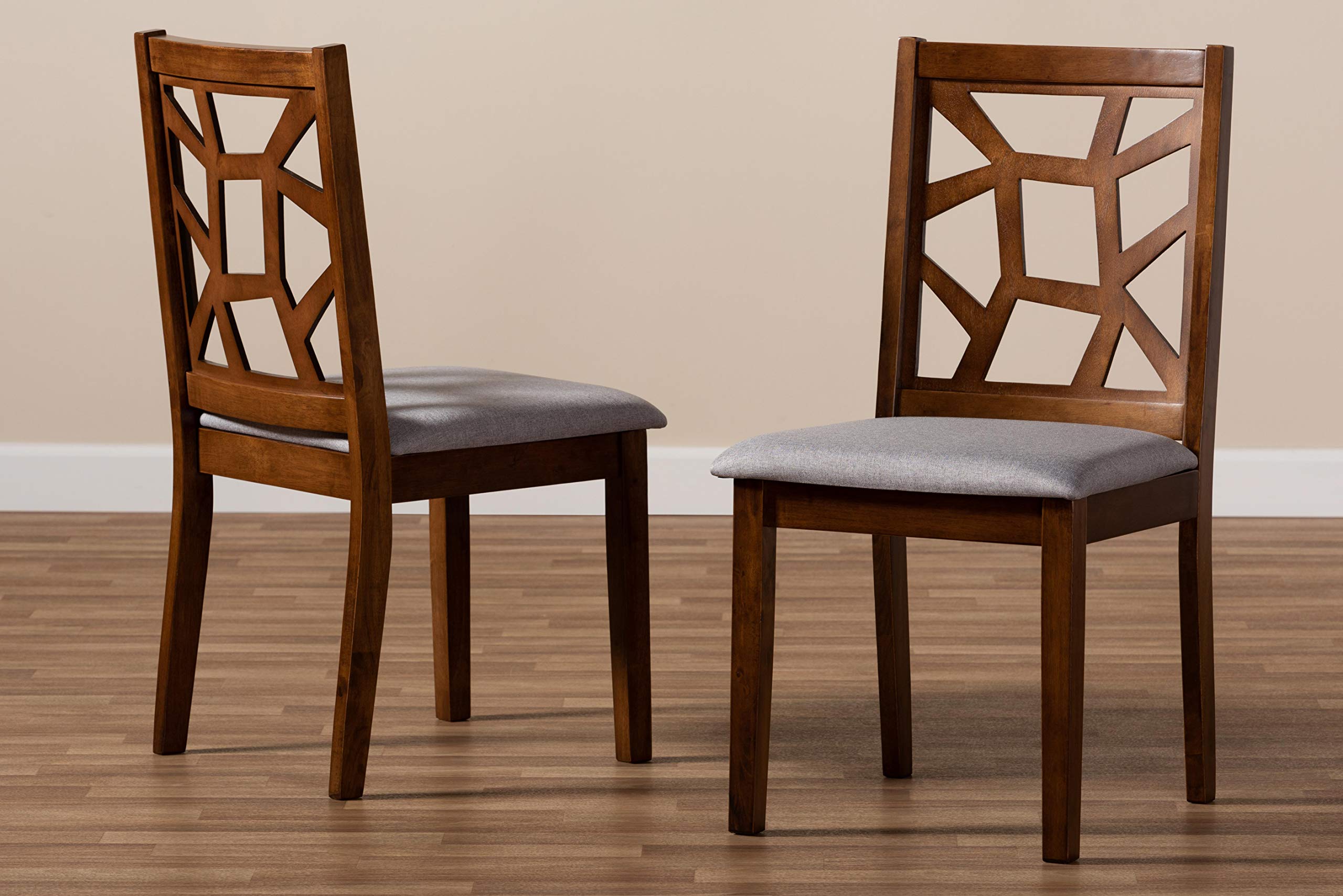 Baxton Studio Set of 2 149-8963-AMZ Dining Chairs, One Size, Grey