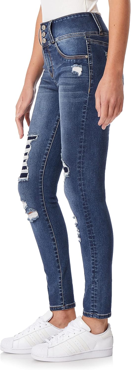 WallFlower Women’s Sassy Skinny High-Rise Insta Soft Juniors Jeans (Standard and Plus)