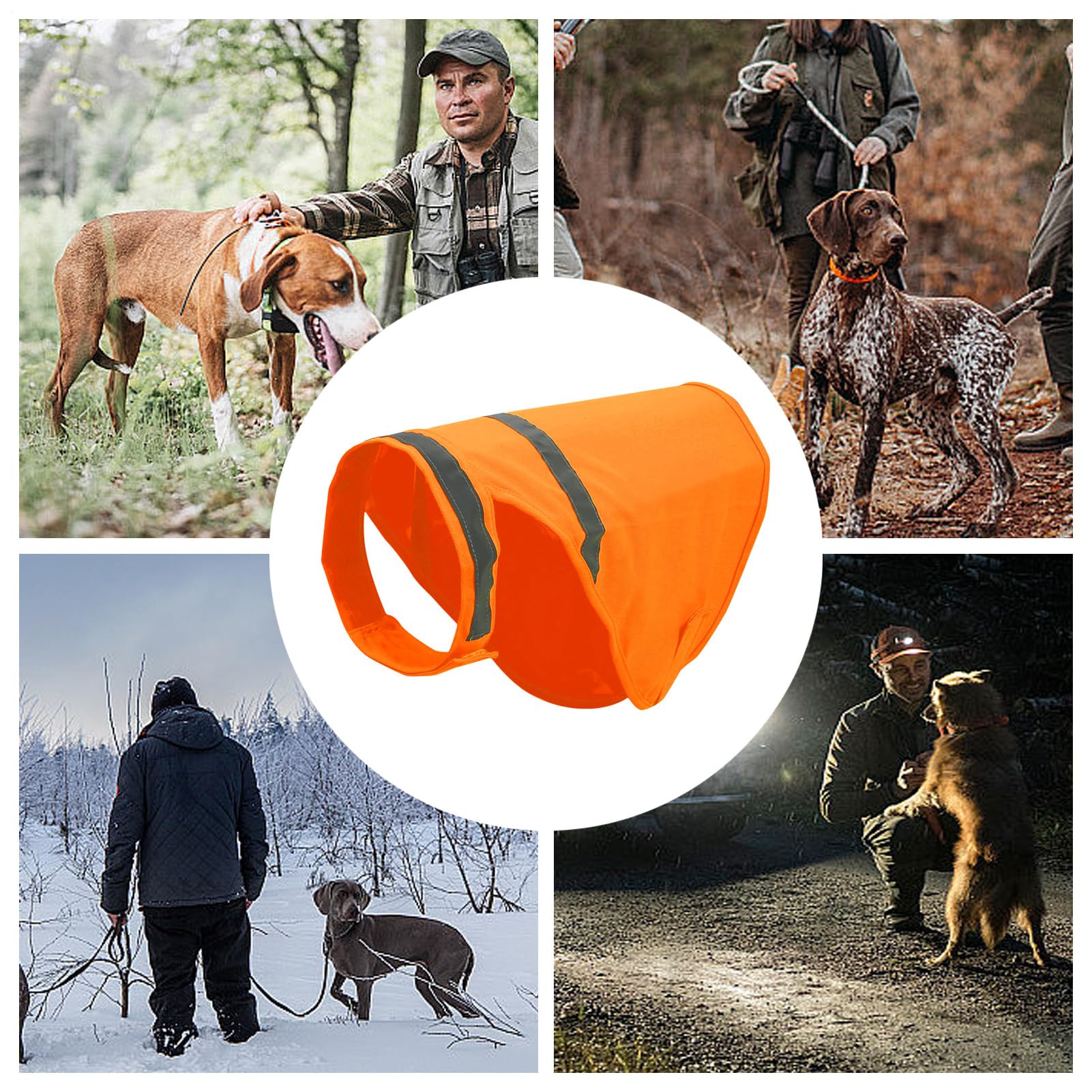 Gilet di sicurezza per cani - Gilet fluorescente traspirante per visibilità del cane, riflettente regolabile,Forniture per animali domestici comode e leggere per attività all'aperto, caccia, passeggia