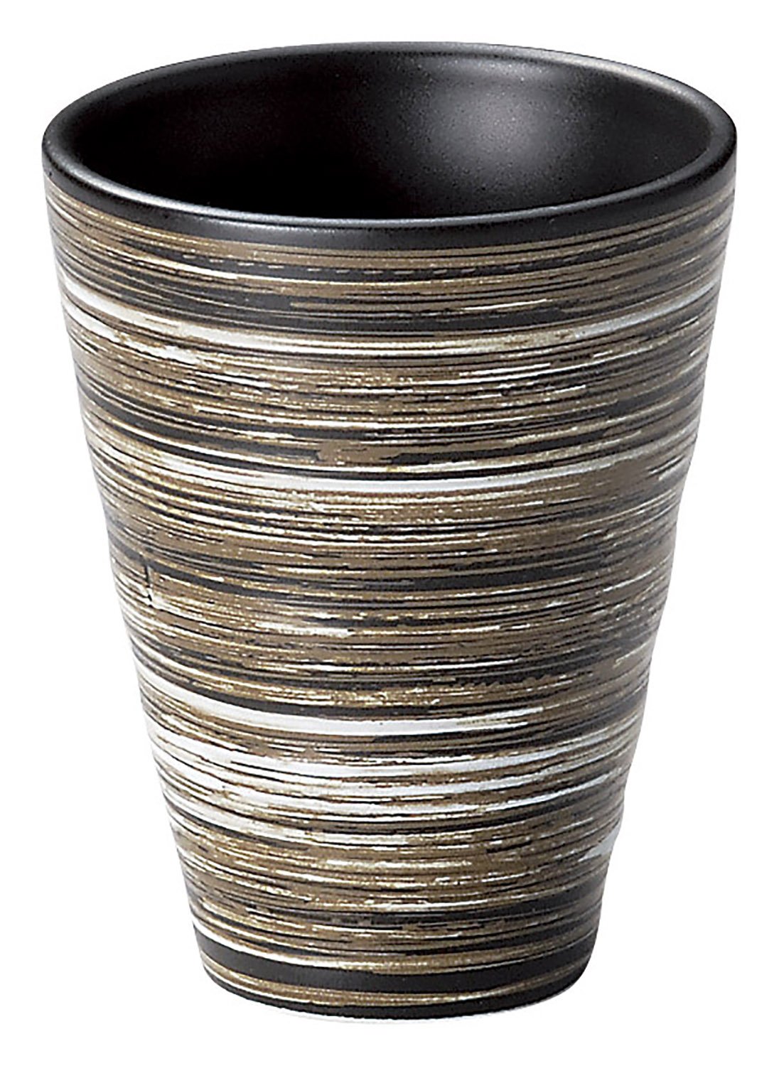 Amazon｜光洋陶器 湯呑み 黒 310ml リップルフリーカップ 雪の舞柄 53134075｜湯呑み オンライン通販