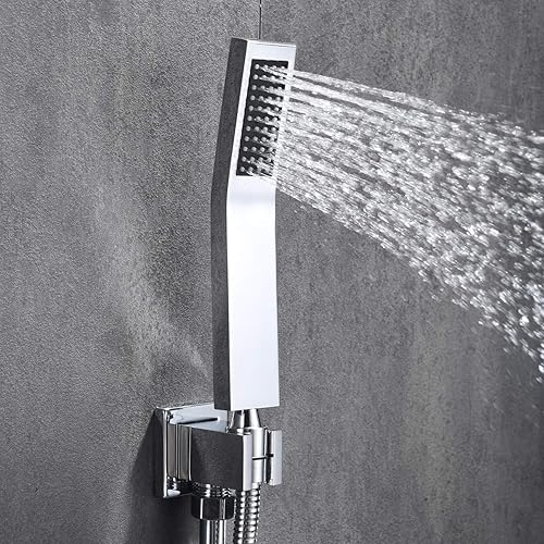 Miniatura 7 de Sistema de ducha, juego de grifo de ducha completo con boquilla de bañera de cascada, cabezal de ducha de lluvia de 8 pulgadas y mano, acabado