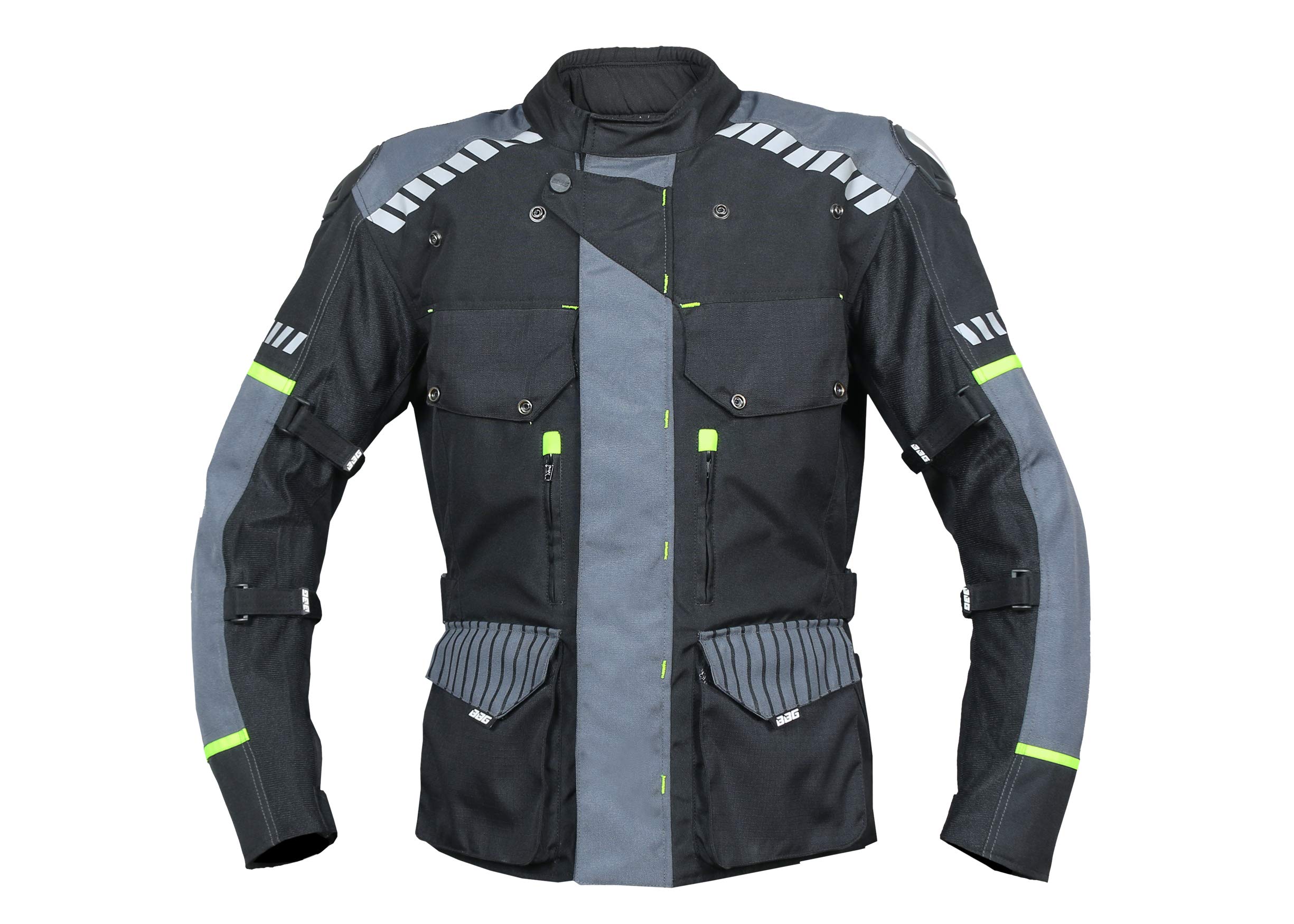 Biking Brotherhood Men's Adventure Jacket (Grey, S)