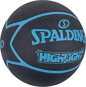 Bola de Basquete Spalding Highlight Preto/Azul Tamanho 7