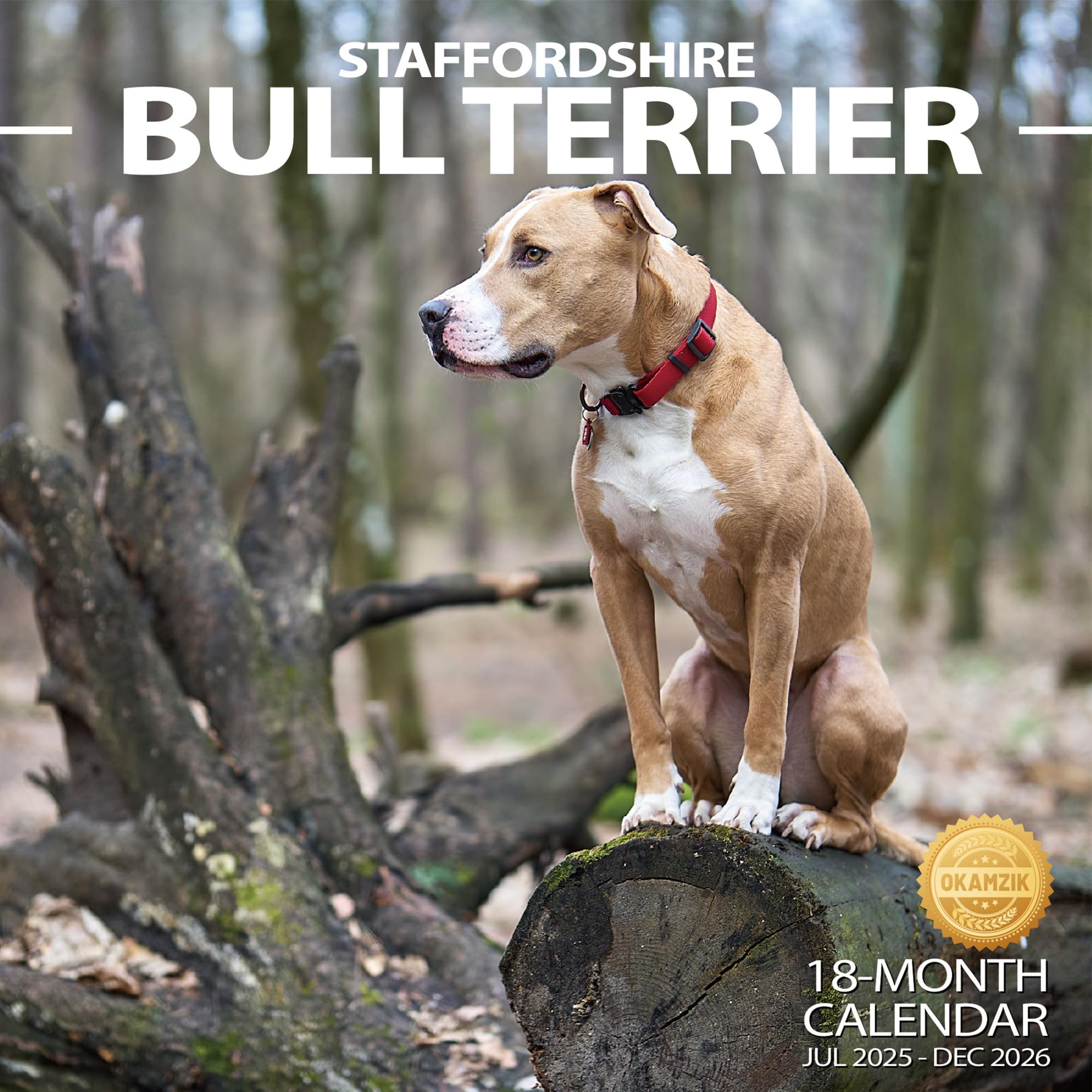 2025-2026 Wall Calendar American Staffordshire Terrier Planner Calendar, Hangable Monthly Wall Calendar with Large Blocks for Organizing & Planning, Academic Schedule, Home, Office & family, Thick — image 1