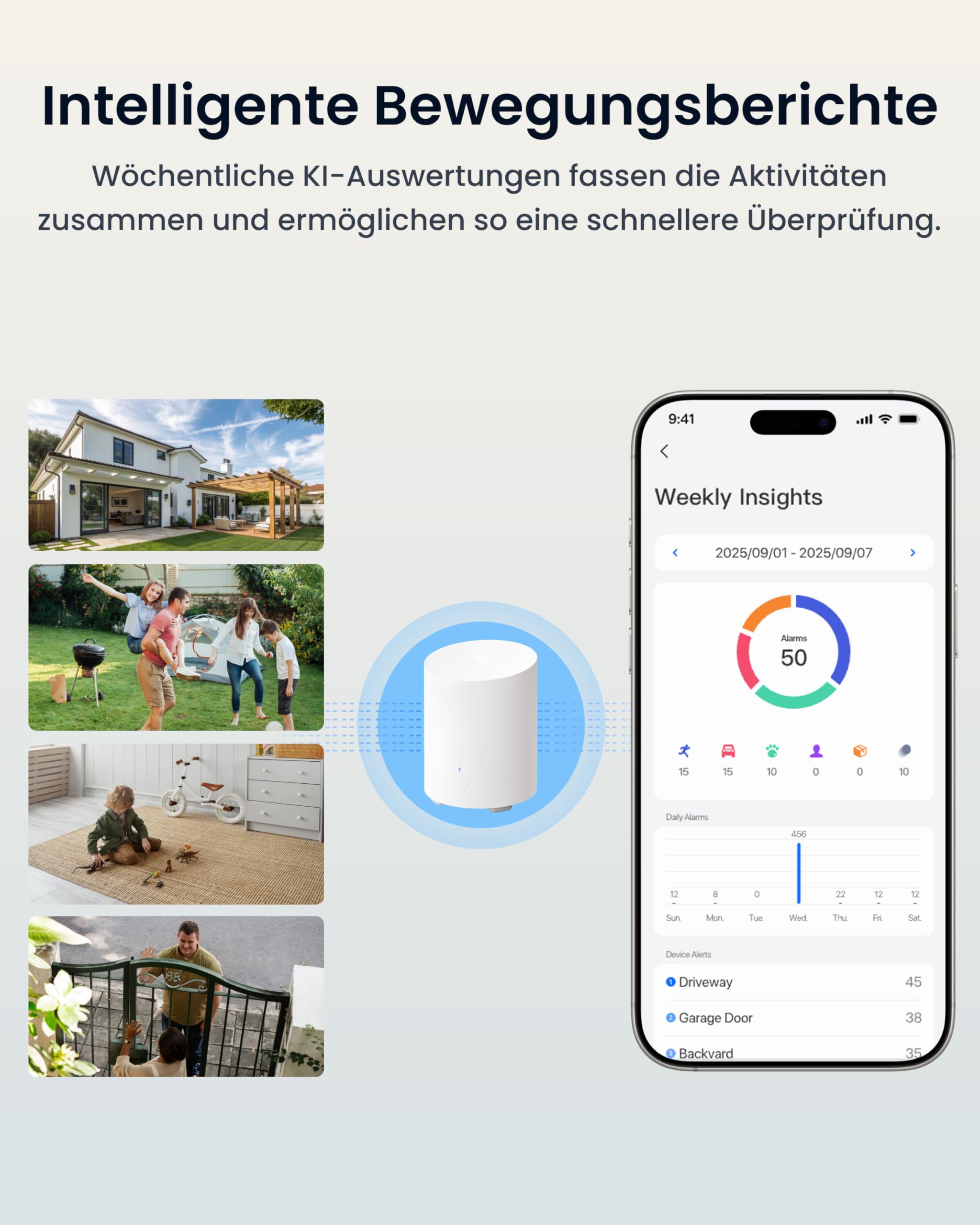 Reolink Argus MagiCam V2 mit Home Hub Mini-Kit, 2 MP/1080p-Außenkamera mit Akku, wasserdicht nach IP67, Zwei Stromversorgungsmöglichkeiten, magnetische Halterung zur Befestigung, Fernzugriff