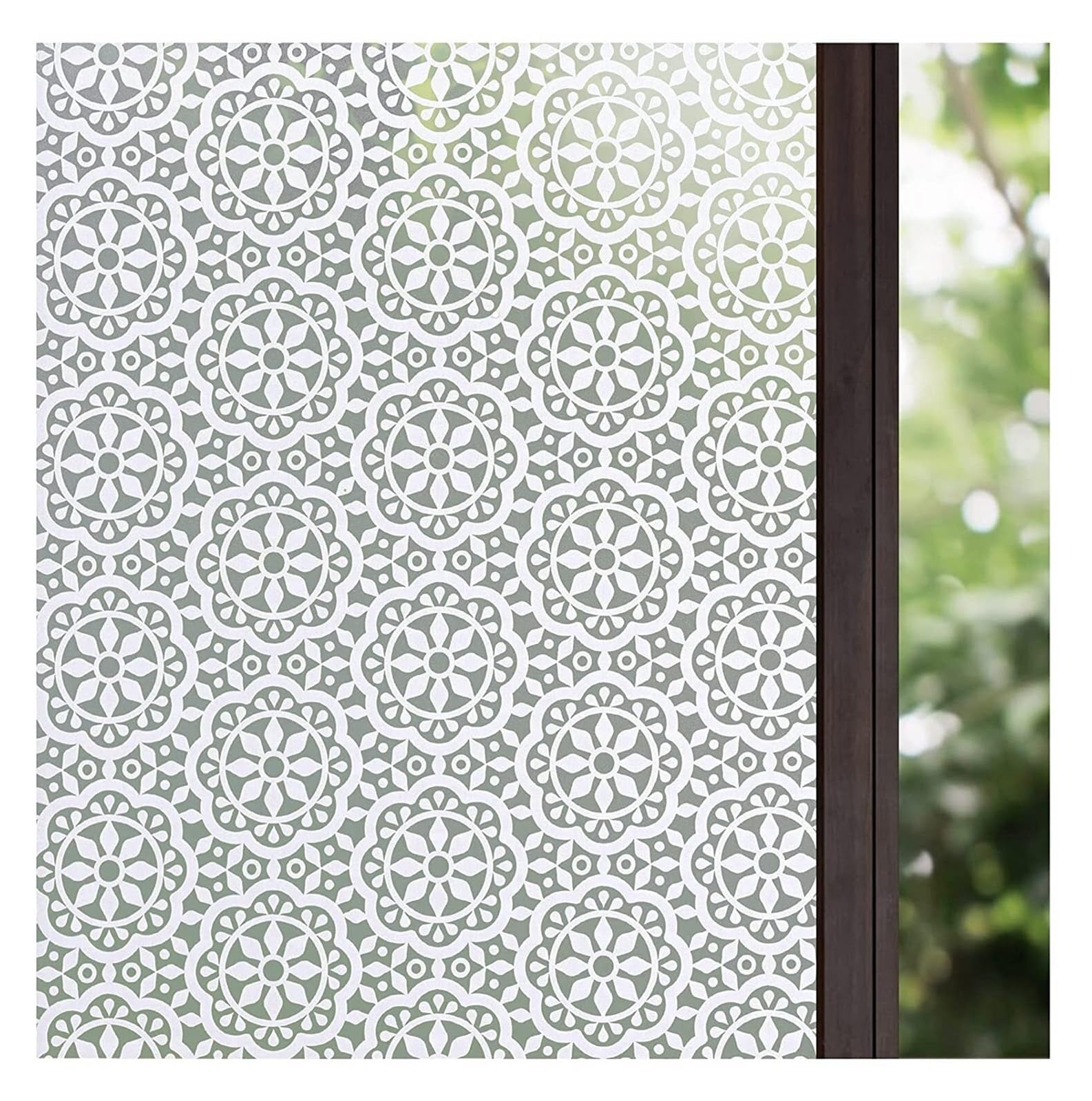 Gc3sj7wn6b One Color Privacy Film Frosted Window Film Privacy Stained Glass Decor Opaque Static Cling Self Adhesive Vinyl Door Sticker For Home Office Window Film(75X200cm)