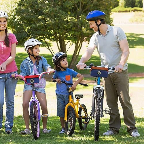 Miniatura 7 de Bolsa para manubrio de bicicleta, cesta delantera de bicicleta para niños, bolsa impermeable para bicicletas, bolsa pequeña para manillar de