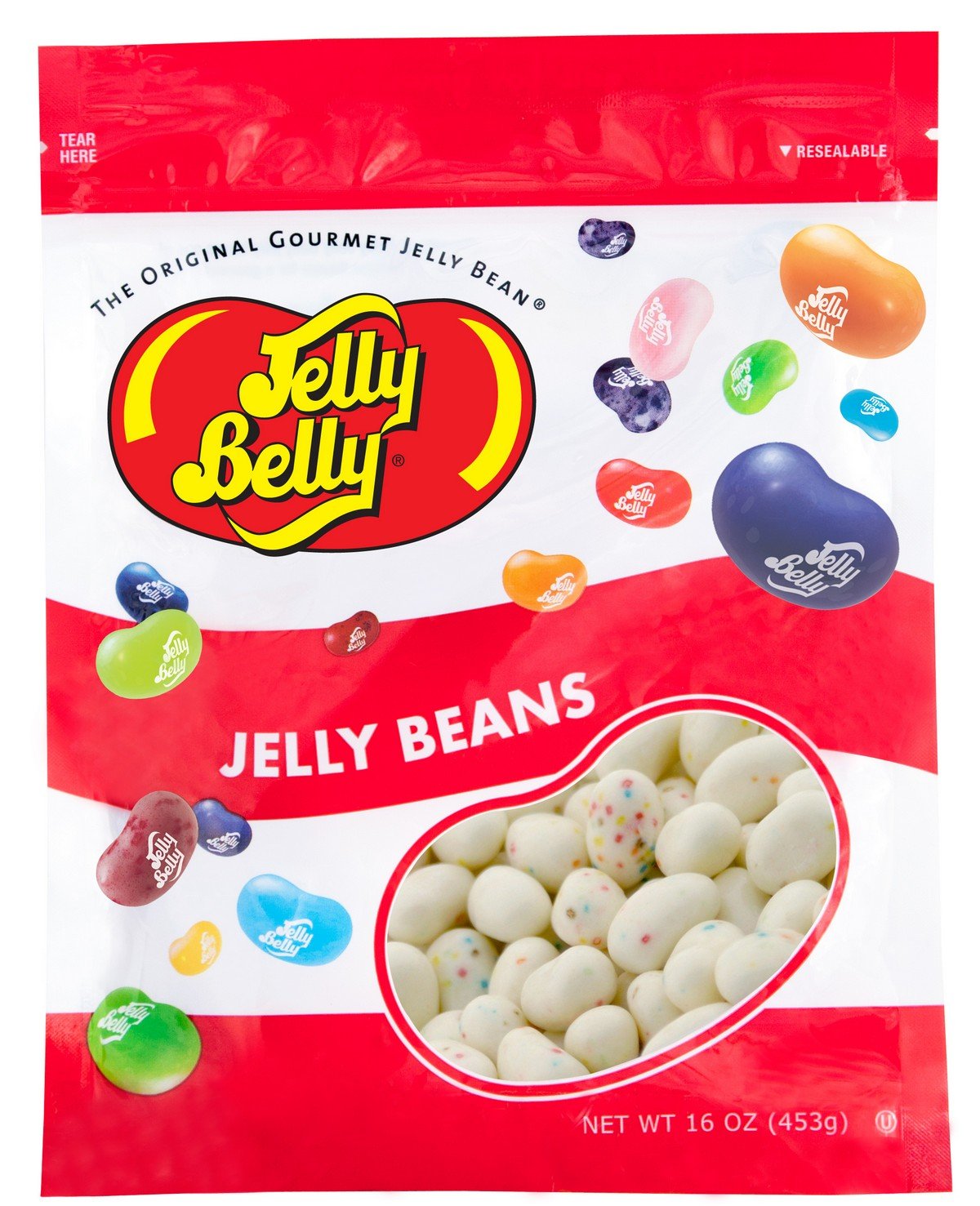 Jelly Belly Birthday Cake Remix Jelly Beans - 1 Pound (16 Ounces) Resealable Bag - Genuine, Official, Straight from the Source