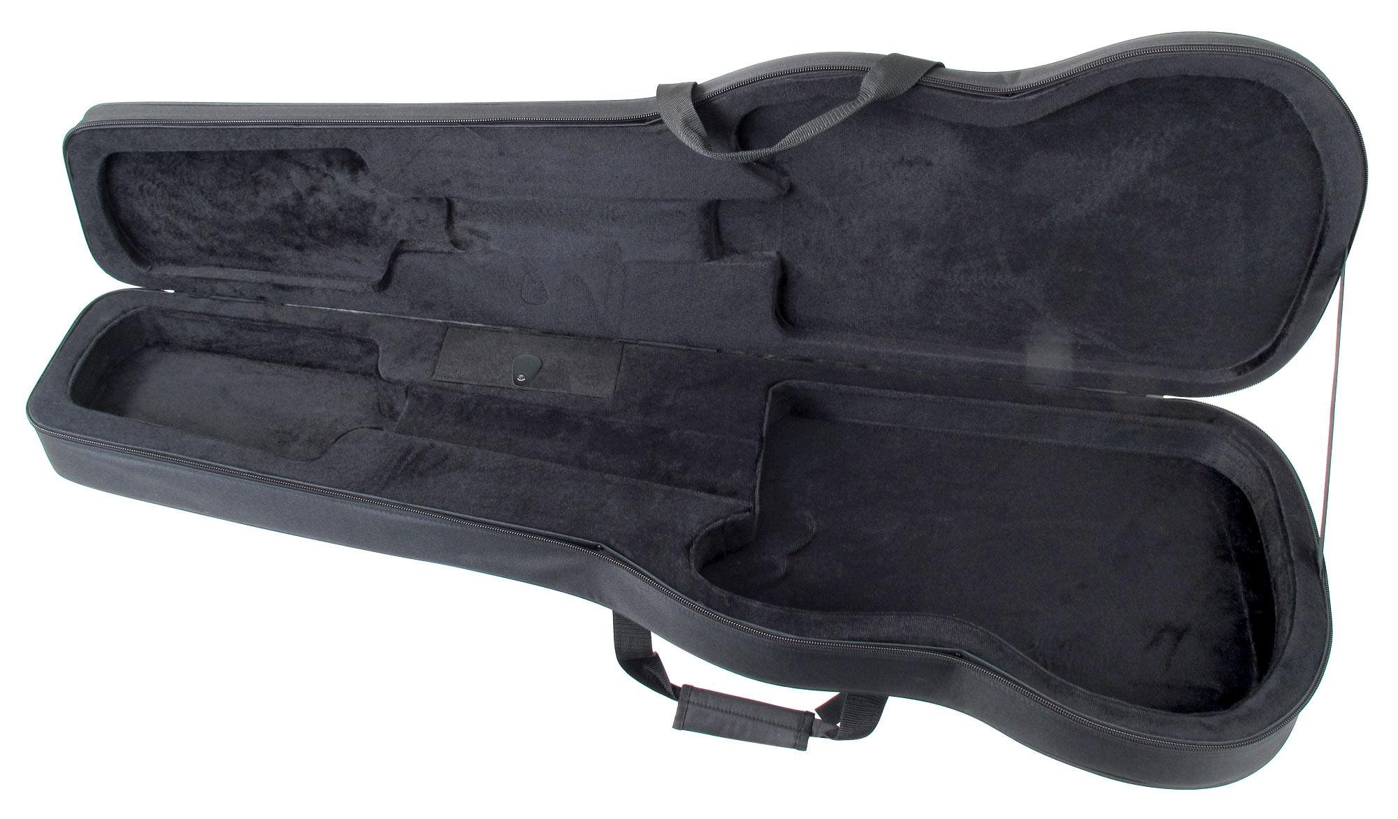 Rocktile Fatboy II E-Bass Black Set incl. Custodia Leggera, Basso | Rocktile E-Bass in stile Jazz, 2 pickup Single Coil, 2 controlli volume/1 tono, Corpo: Tiglio, Tastiera: palissandro, Peso: 4