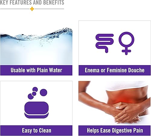 Miniatura 6 de Mabis Enema, Douche, médica Enema con botella de agua caliente, reutilizable, color rojo