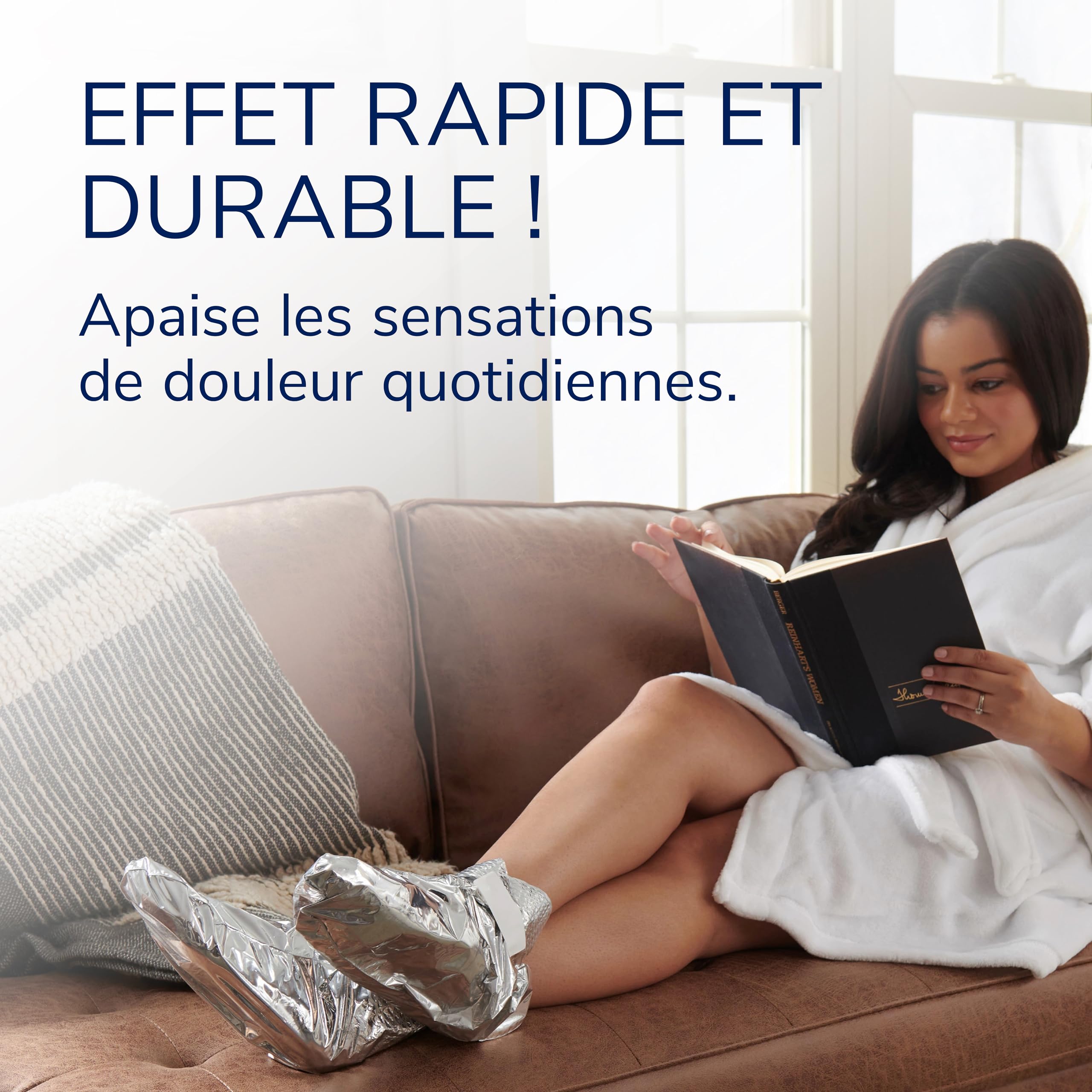 Dr. Scholl's Masque Pieds Apaisant et Revitalisant pour Pieds Fatigués et Douloureux - Chaussettes Hydratantes qui Adoucissent et Hydratent Grâce aux Sels d'Epsom, Menthol, Beurre de Karité et Lavande