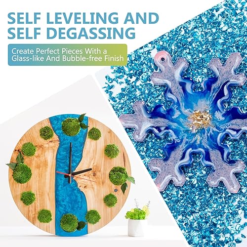 Miniatura 5 de OcePor Resina epoxi-38 onzas, kit de resina epoxi transparente, sin amarillamiento, sin burbujas, resina de fundición de resina para manualidades