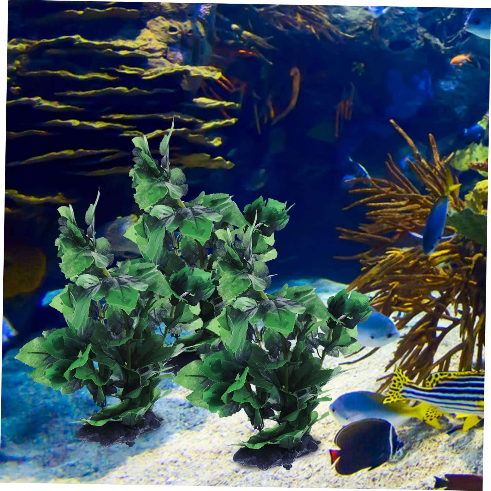 POPETPOP 5 Piezas pecera Plantas acuaticas Madera Flotante para Peces Agua Planta Artificial Original pequeña Planta de Acuario decoración Decorativa del Tanque de Peces el plastico