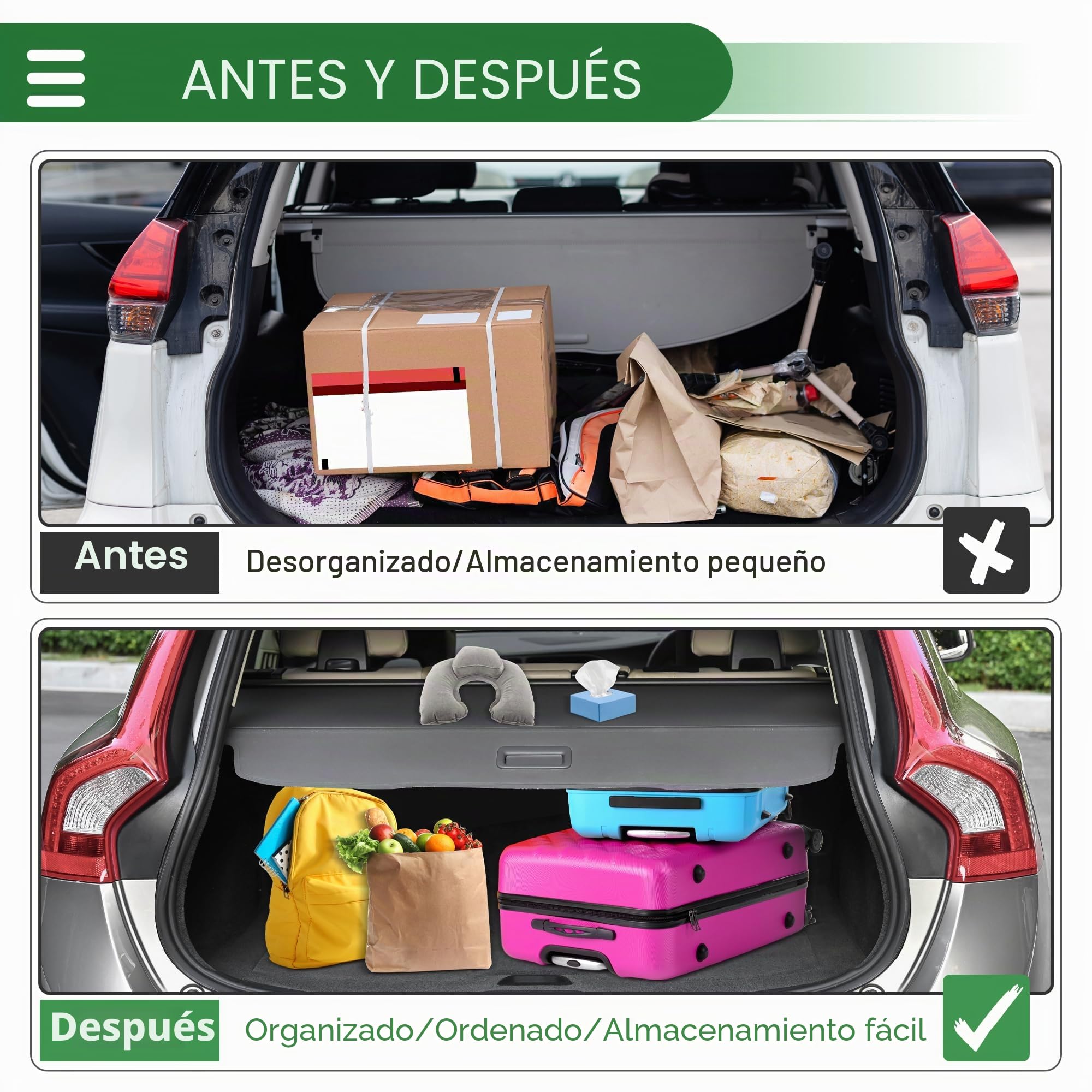 Motoforti Cubierta Retráctil Para Maletero Para Mercedes Clase B W246 11-18 | Color Negro Brillante, Material Aleación De Aluminio Y Lona, Tamaño 124 Cm Y 118 Cm, Para B180 B200 B260