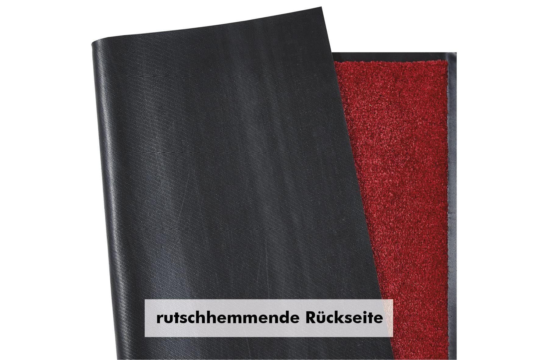 andiamo Premium-Fußmatte Wash & Clean - langlebige Schmutzfangmatte Hauseingang - als Fußmatte innen oder als Fußabtreter im überdachten Außenbereich - saugstarker Fußabstreifer 90 x 150 cm Rot