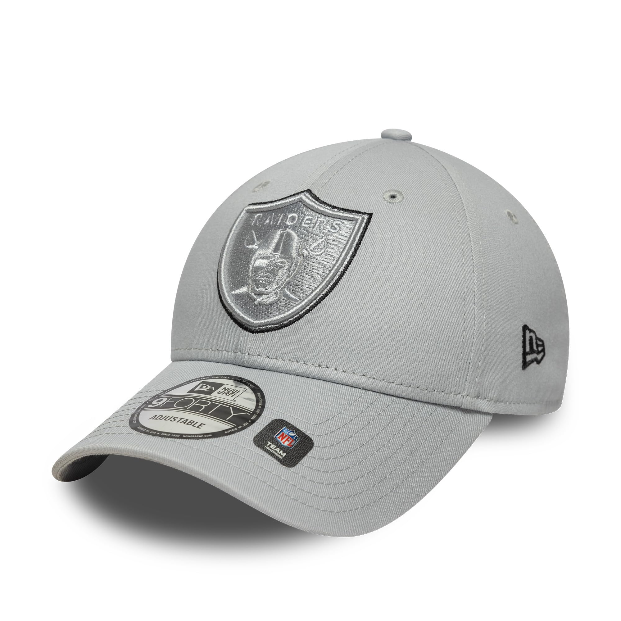 New Era Adult's 9Forty Outline NFL Las Vegas Raiders Baseball Cap Hat Grey