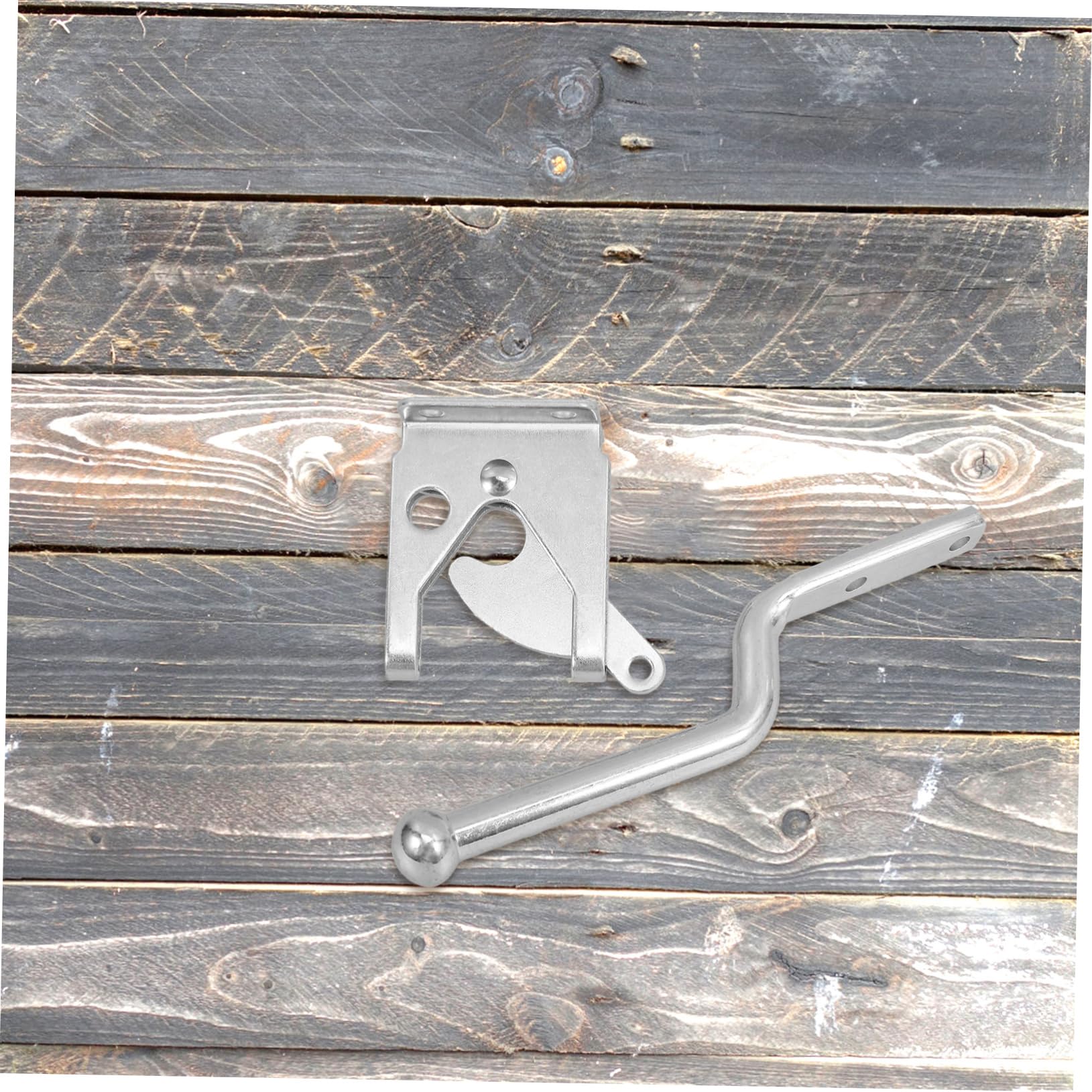 Loquet de Portail Robuste en Fer Argenté pour Portillon de Jardin en Bois, Serrure de Clôture Élégante et Sécurisée, pour Usage Extérieur et Ferme
