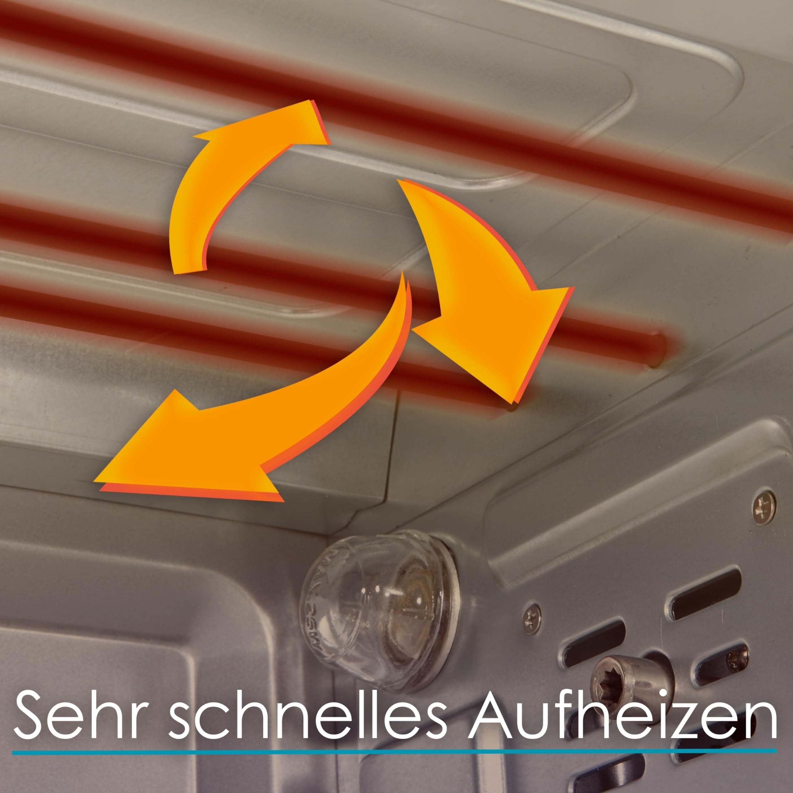 Mini Backofen mit Herdplatten 28 Liter | Elektrischer Drehspieß | Integrierte Kochplatten | Pizza-Ofen | Minibackofen | Miniofen | 3in1 Backofen | Krümelblech | Ober-/Unterhitze | Energiesparend