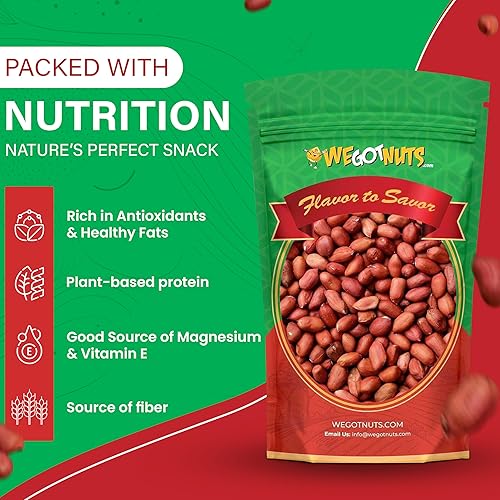 Miniatura 6 de Cacahuetes We Got Nuts crudos de cáscara roja (sin sal), bolsa a granel de 5 libras