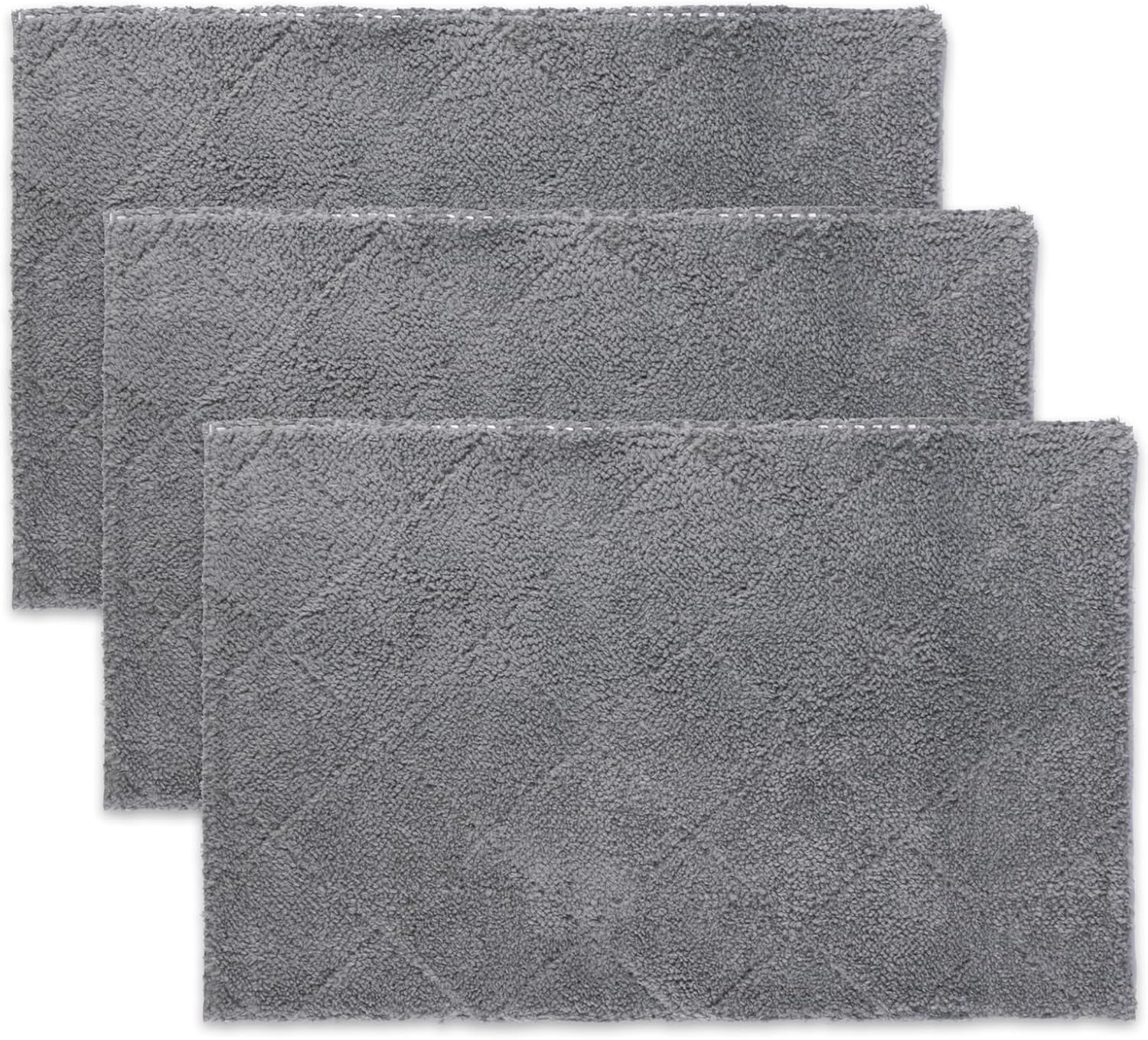 ITTAHO Paquete de 3 almohadillas de repuesto de microfibra para trapeador de 14 pulgadas, de madera dura y suelos duros, lavables a máquina, tamaño