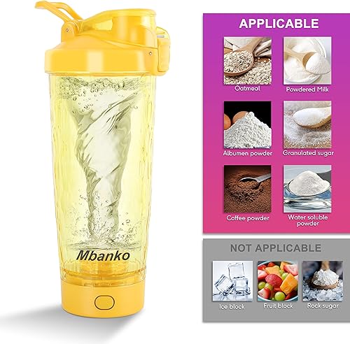 Miniatura 2 de Botella mezcladora eléctrica de MBANKO, botellas mezcladoras eléctricas de alta calidad hechas de ABS, botellas mezcladoras eléctricas de proteína