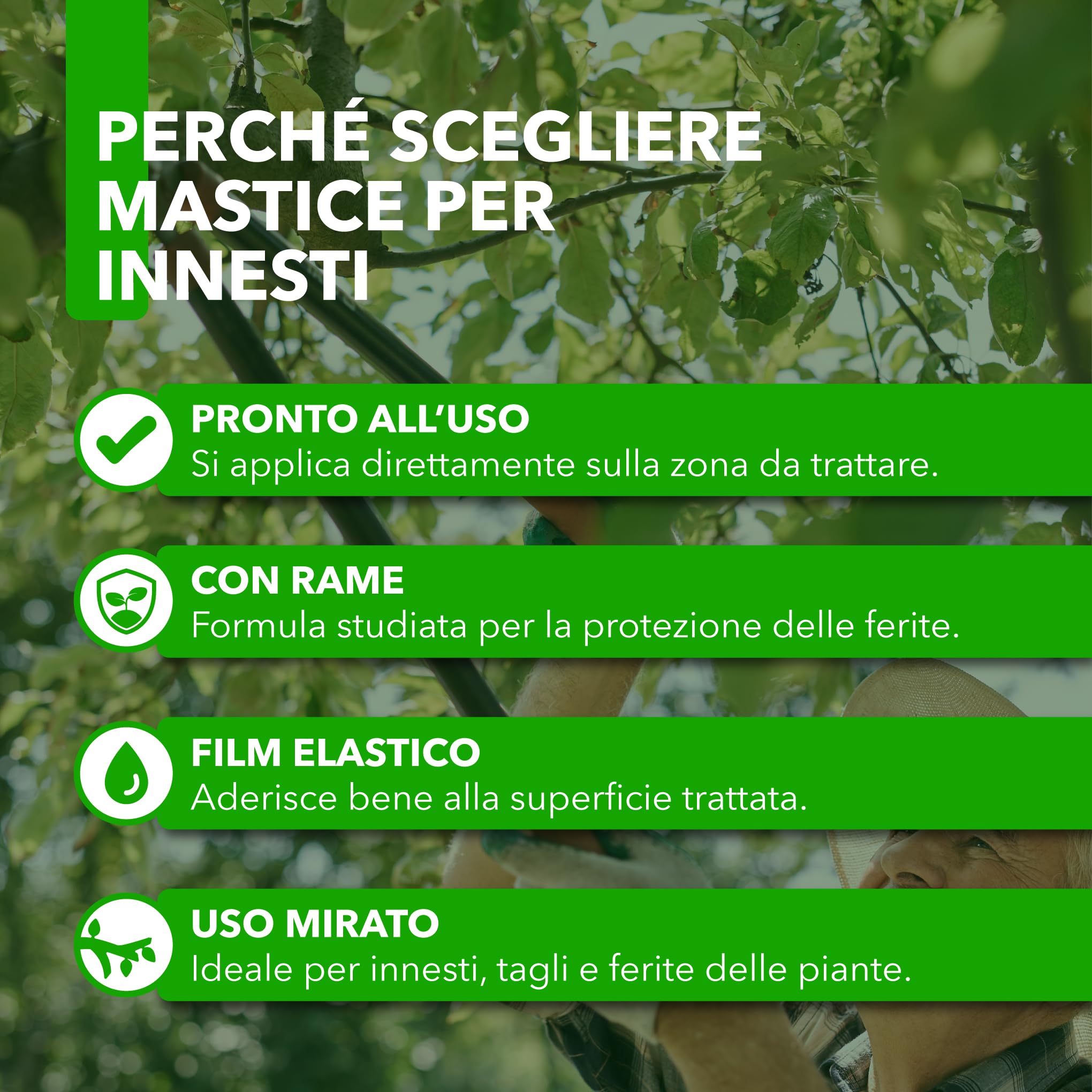Masilla para injertos y podas - Con cobre - Pasta cicatrizante antibacteriana curativa para heridas de plantas, árboles y arbustos de 1 Kg