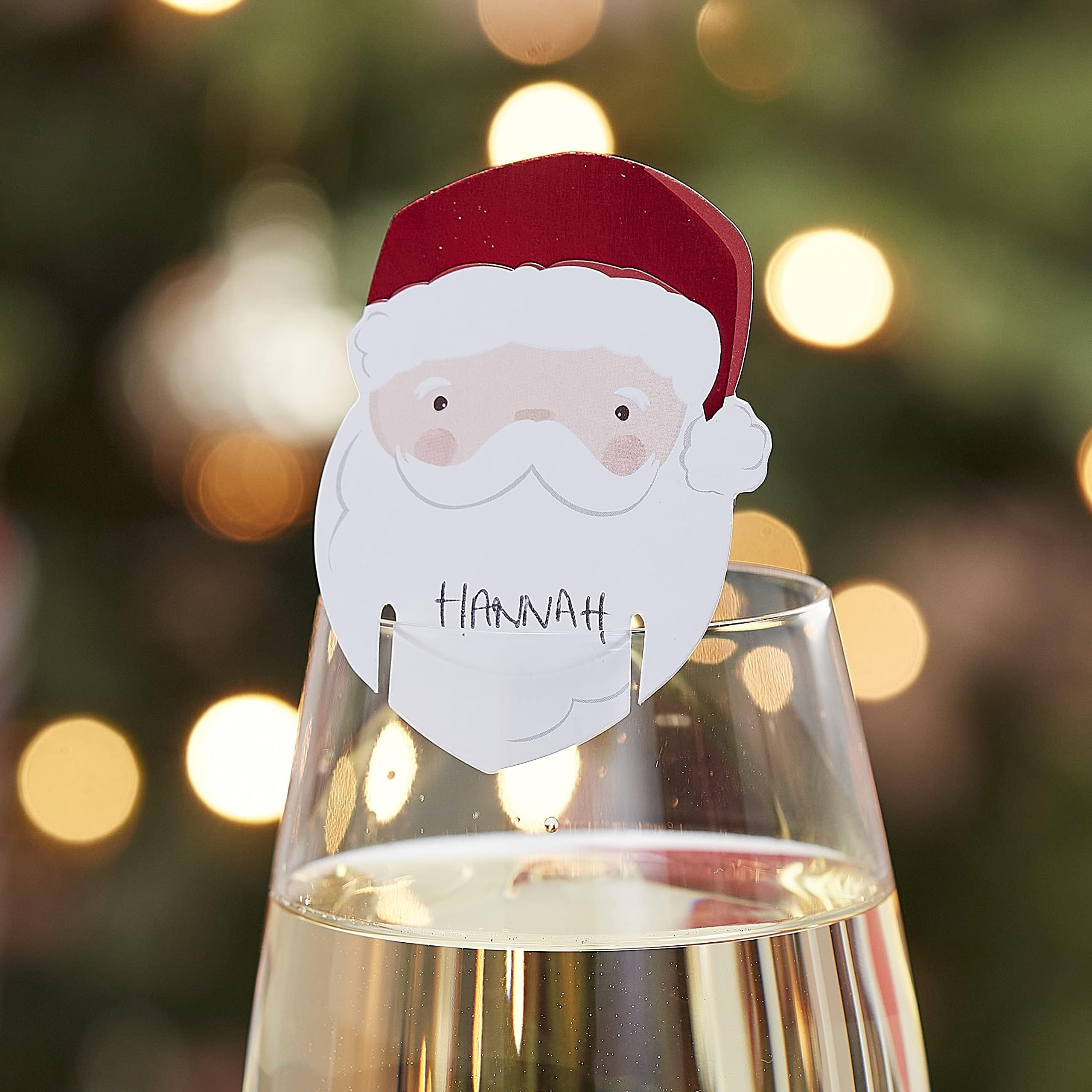 Ginger Ray Santa Glass Decorations Pack of 12
