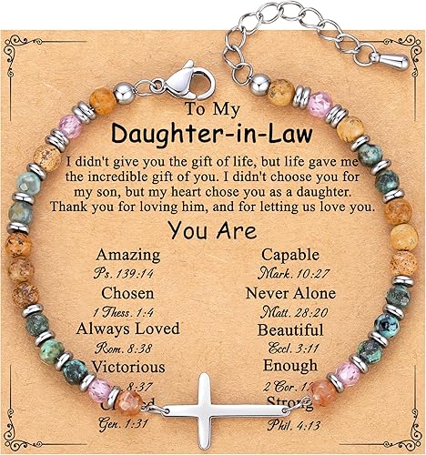 & SANDY Christian Cross Bracelet - Christmas Gifts For Daughter In Law