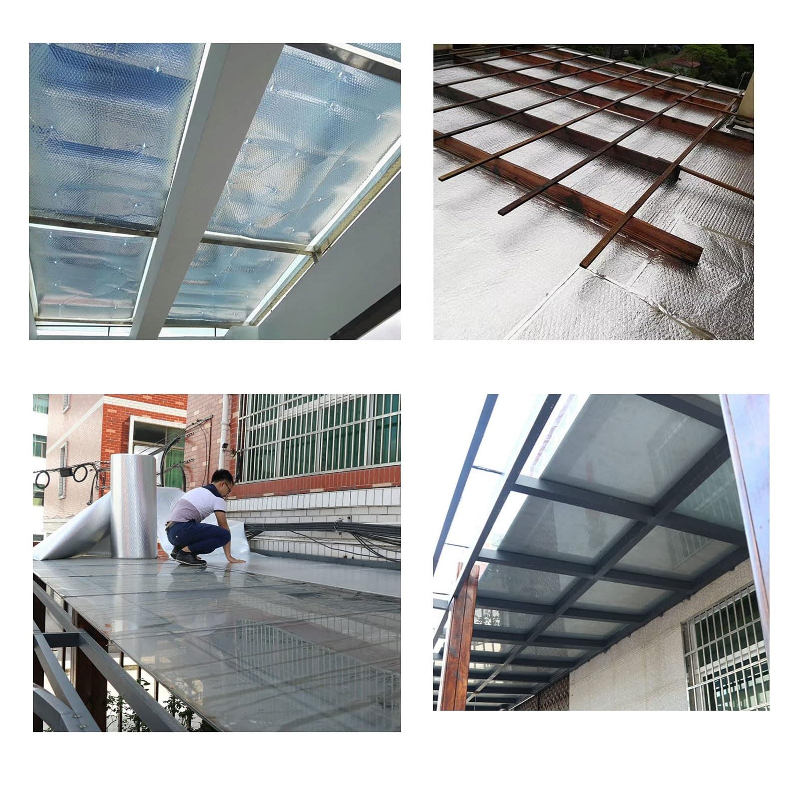 Isolierfolie Dämmfolie Aluminium Thermofolie Isolierfolie Selbstklebend für Heizkörper Reflexionsfolie Luftpolsterfolie Dächer Wände Böden Dächer Wände Garagen Greenhouses Dachboden Kälteschutz (Size