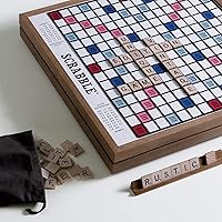 Vista 3 de WS Game Company Scrabble Deluxe Vintage Edition con tablero de juego giratorio