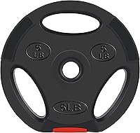 Vista 3 de Signature Fitness Vinyl Standard Plate Weight Plate for Strength Training and Weightlifting, Multiple Sizes