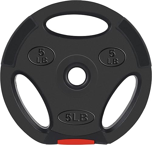 Miniatura 3 de Signature Fitness Vinyl Standard Plate Weight Plate for Strength Training and Weightlifting,