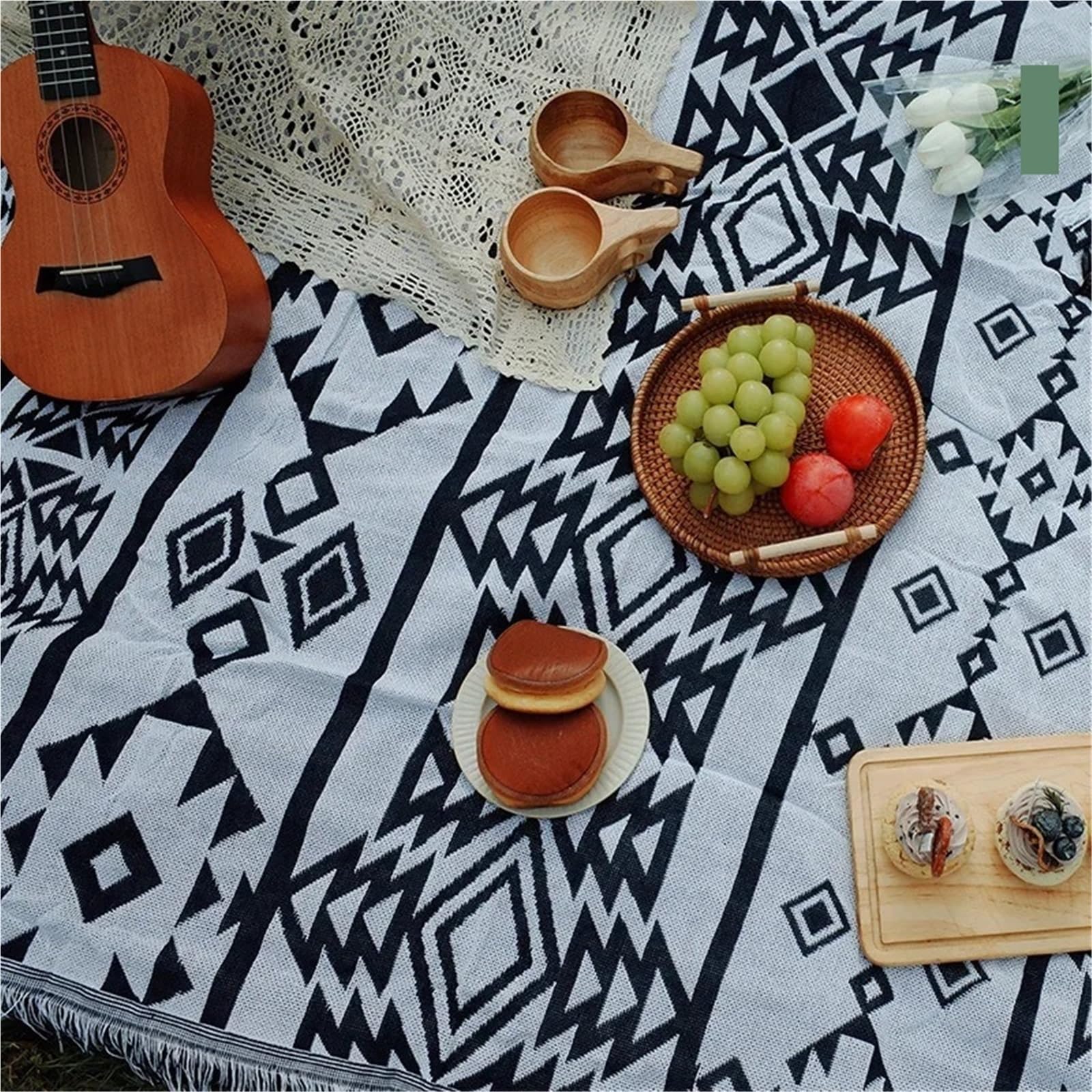 Tappetino da Picnic all'aperto, Coperta da Campeggio addensata, Tappetino da Spiaggia for Escursioni Primaverili per Campeggio(130 * 180cm)