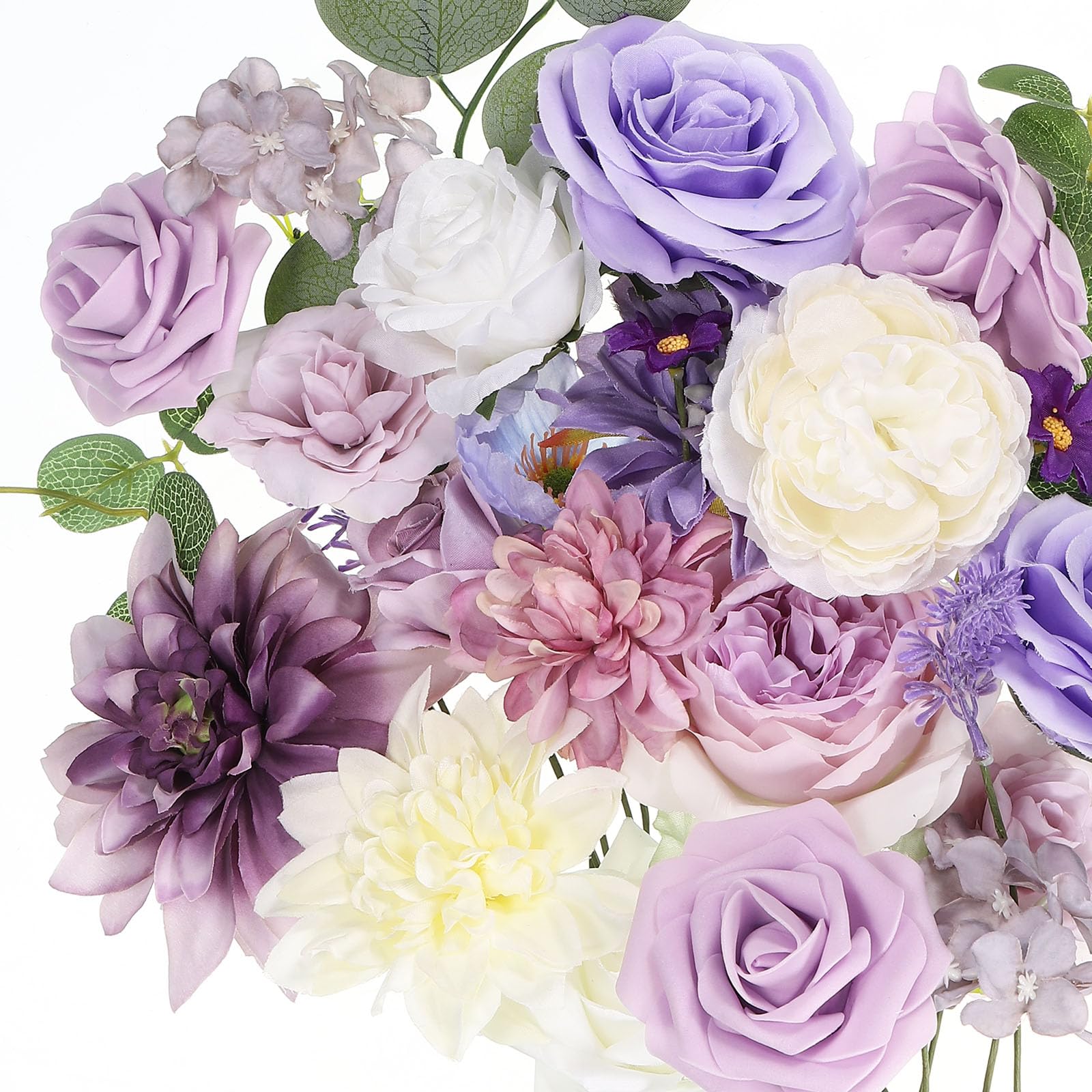 PATIKIL Purple Artificial Flowers Combo Box for Decoration Silk Mix Fake Flowers with Stems Faux Flowers for DIY Bouquets Wreaths Wedding Centerpieces Arrangements - Image 3