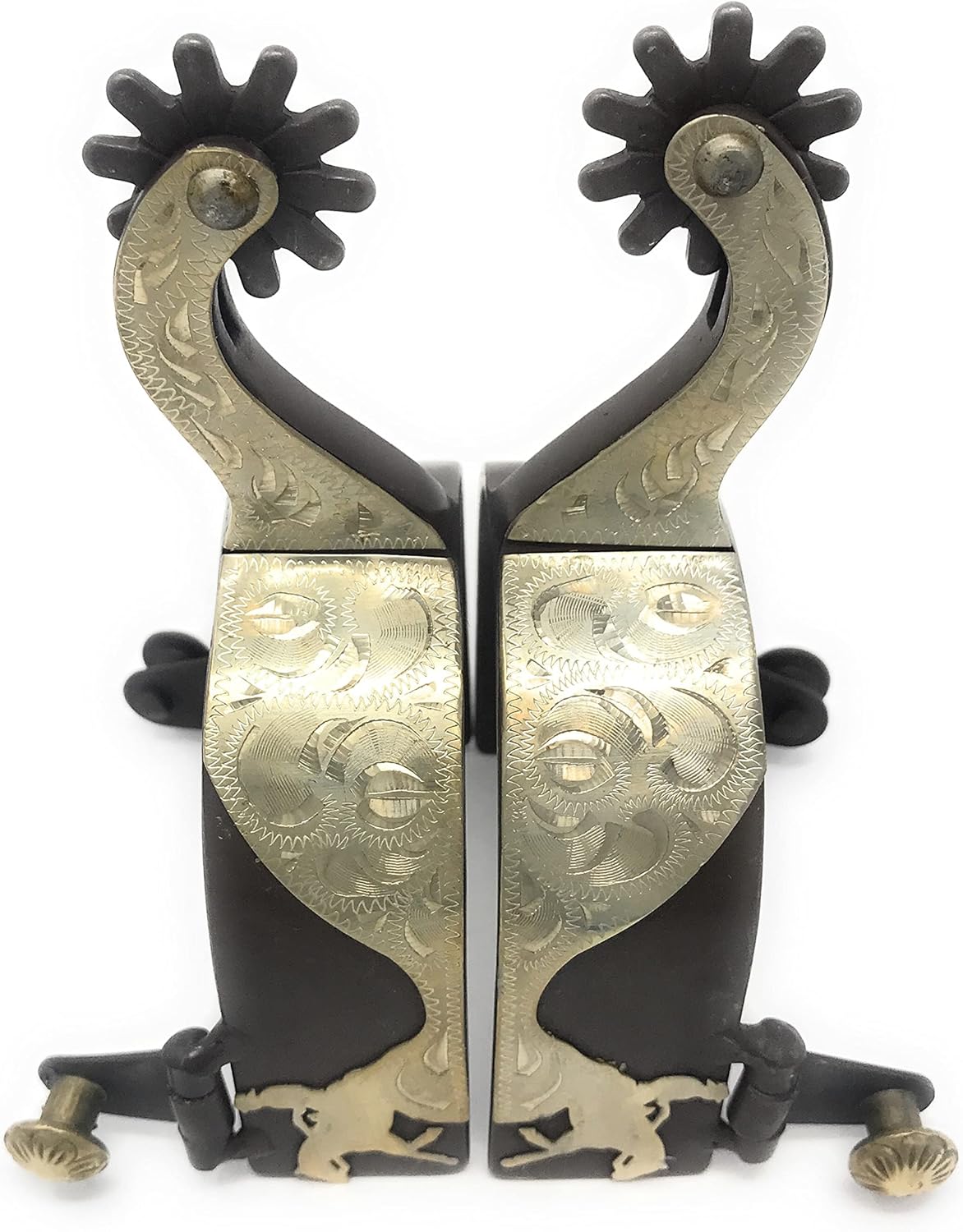 AJ Tack Men's Antique Brown Reining Horse Spurs