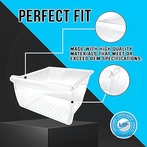 Miniatura 3 de Dispositivo de por vida actualizado 240351207 - Papelera inferior compatible con refrigerador Frigidaire, 240351203, 240351206, 240351209