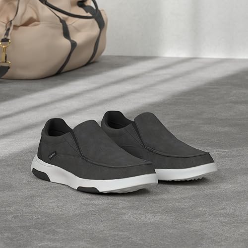 Miniatura 2 de OrthoComfoot Mocasines ortopédicos sin cordones para hombre con soporte de arco mocasines ortopédicos cómodos para fascitis plantar, zapatos planos